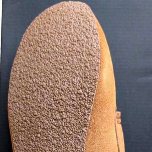 NIB New Nordstrom MICAH Suede Moccasin Slippers in Chestnut, Men’s Size 9-10 - Picture 15 of 16